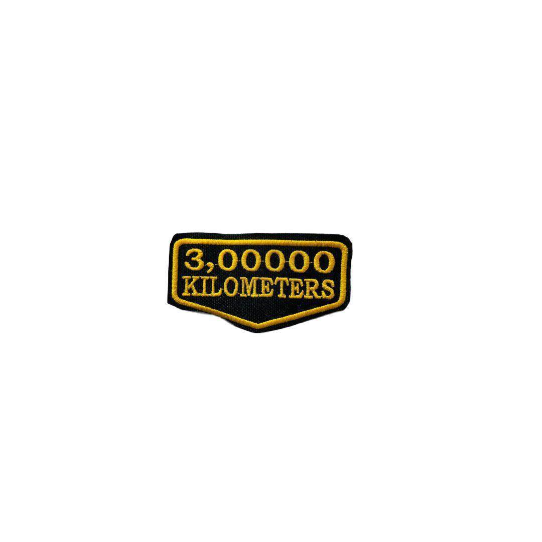 3 lakh kilometers kms patch embroidered 2*3.5 inches - TRG GEARS