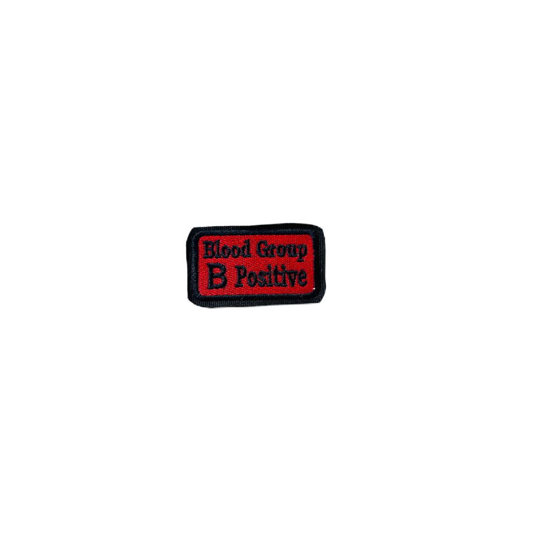 B POSITIVE BLOOD GROUP EMBROIDERED PATCH 1.5*3 INCHES