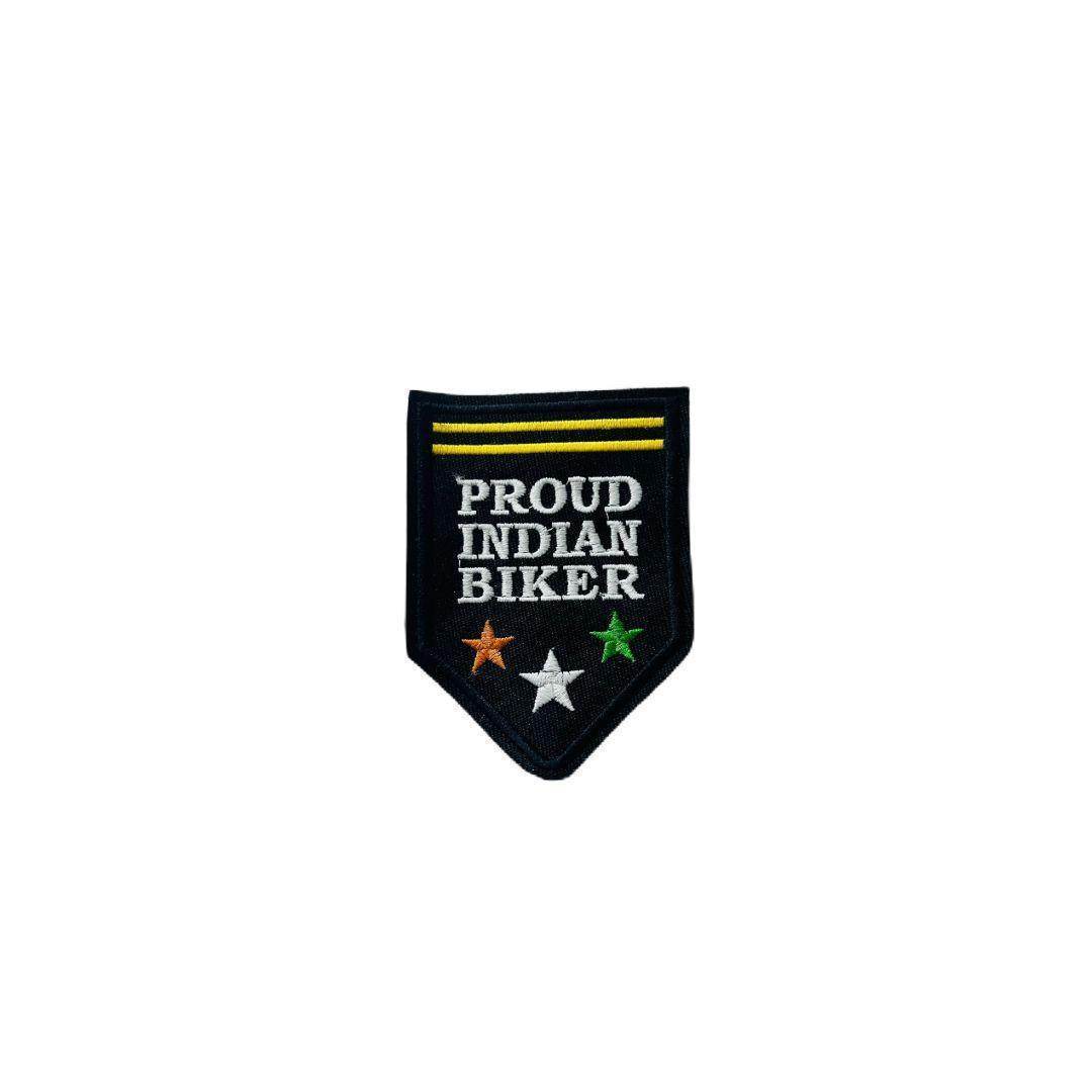 Proud indian biker wording patch embroidered 3*3 inches - TRG GEARS
