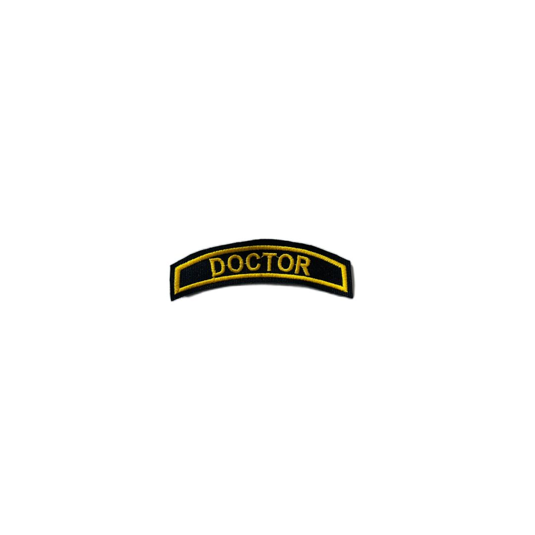 DOCTOR DESIGNATION PATCH EMBROIDERED 1*4 inches