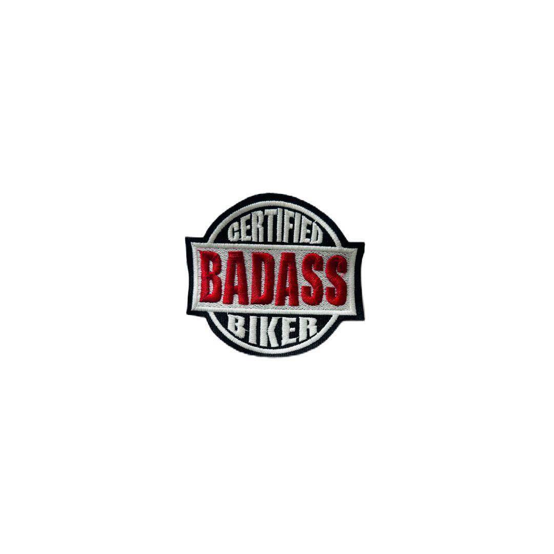 Certified badass biker embroidered patch 3 * 3 inches