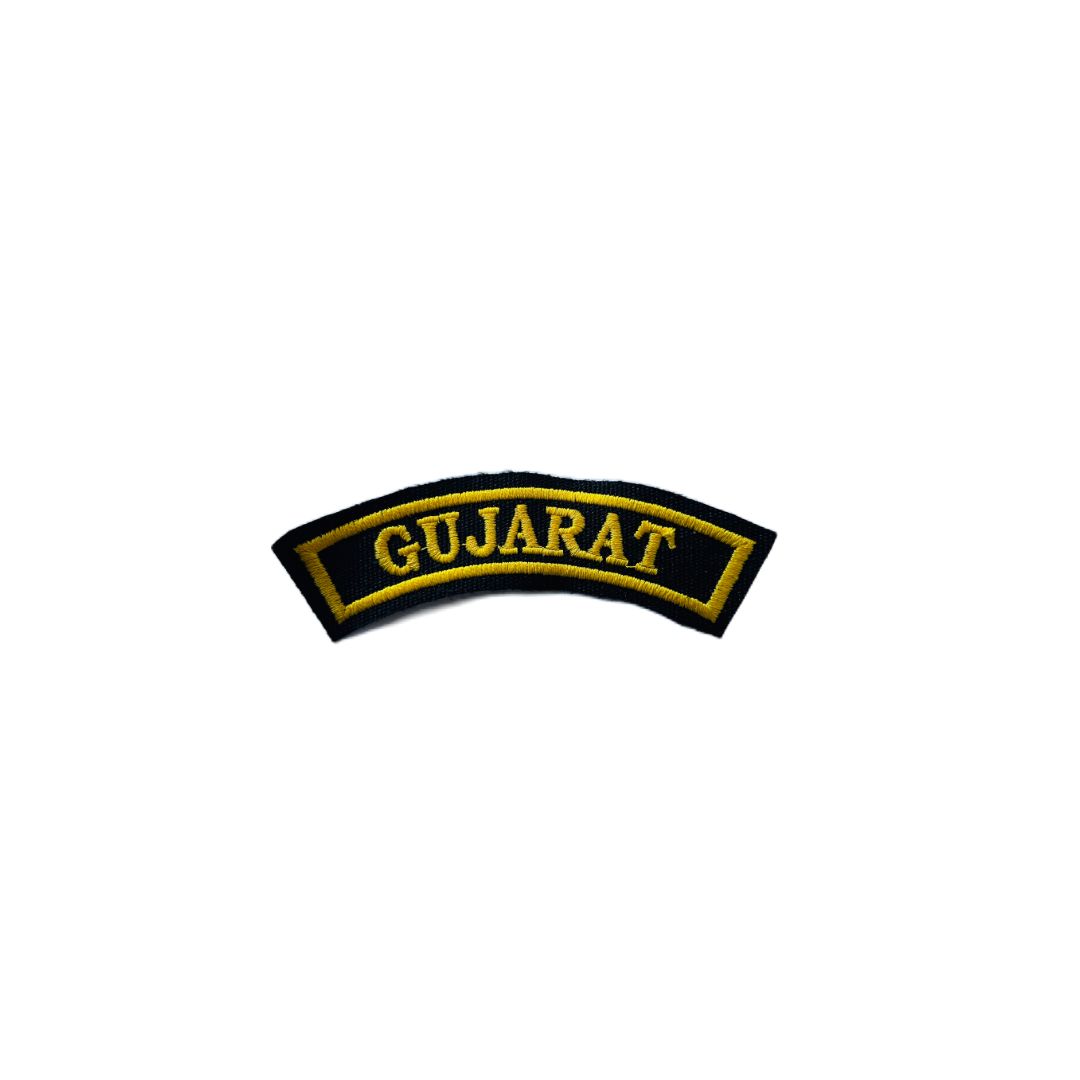 GUJARAT STATE PATCH EMBROIDERED 1*4 inches