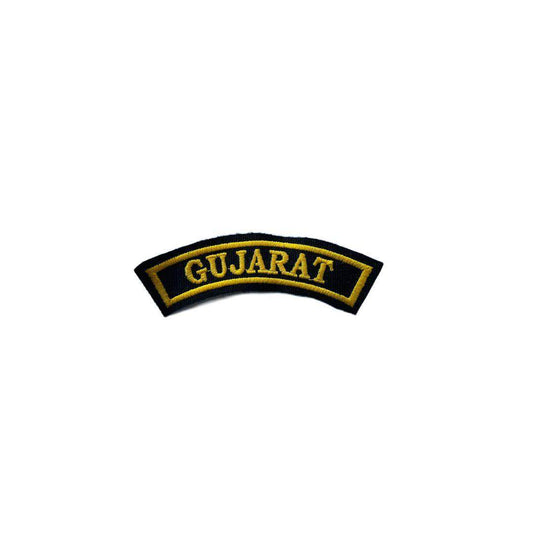 Gujarat state patch embroidered 1*4 inches - TRG GEARS