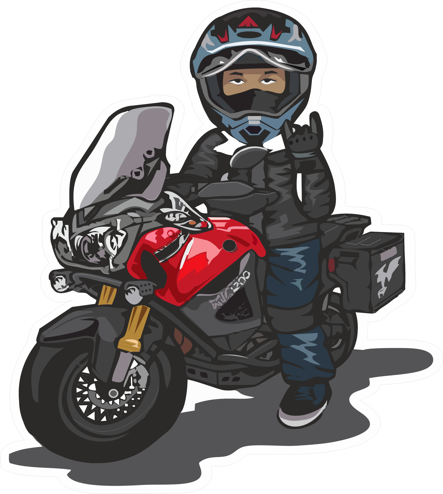 Yo Sign Biker Sticker 2.5 × 2.2 Inches