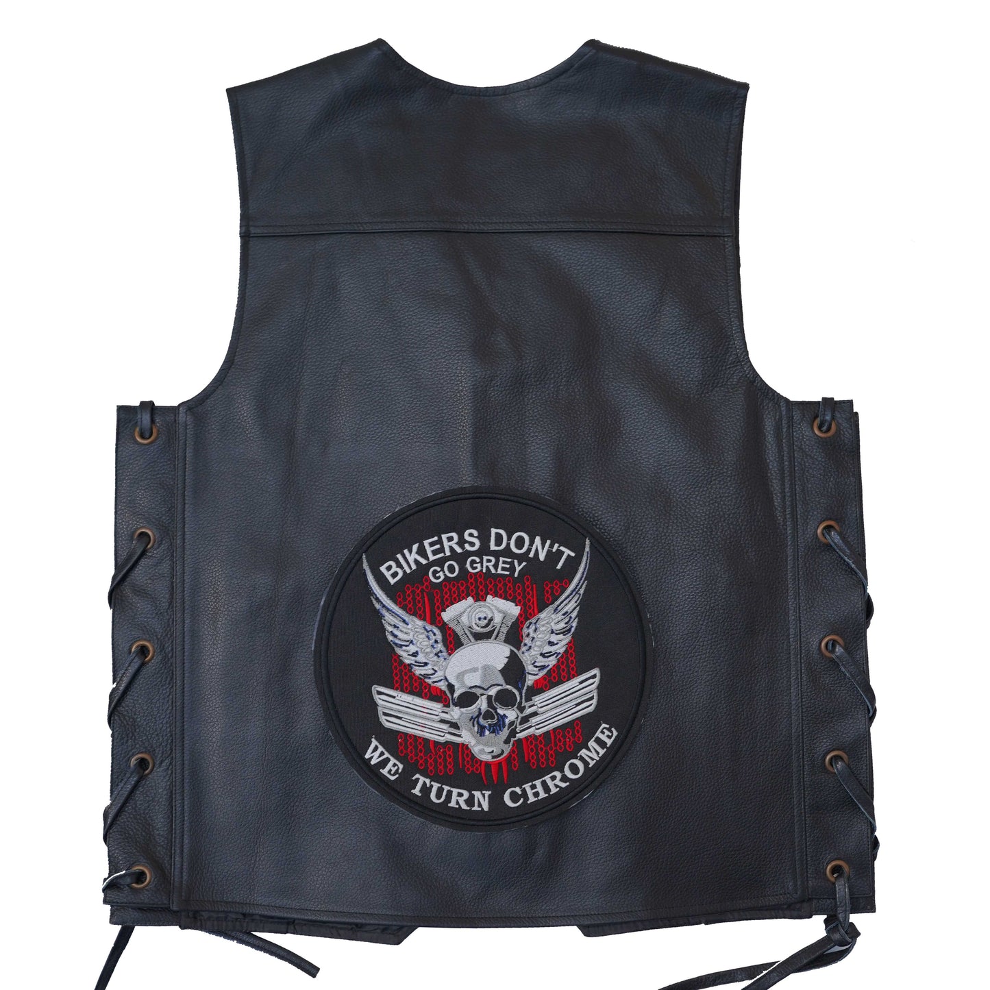 Bikers Don't Go Grey Back Patch 9 Inches