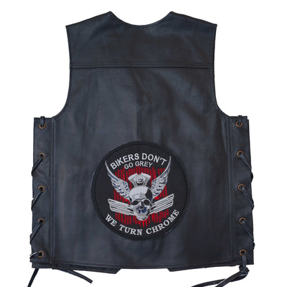 Bikers Don't Go Grey Back Patch 9 Inches