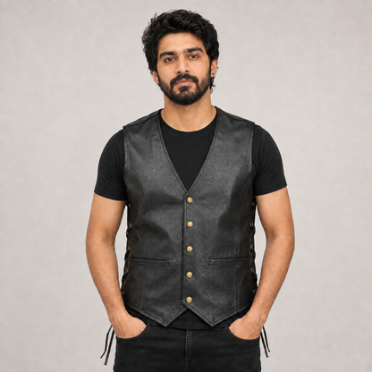 TRG018 Leather Riding Vest