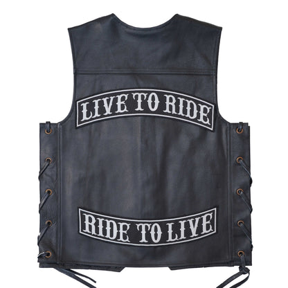 Live To Ride Ride To Live Back Embroidered Patch 12*2.5 inches