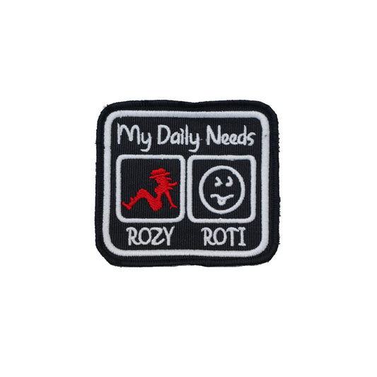 My Daily Needs Rozy And Roti Premium Embroidered Patch | Iron-On & Sew-On | 2.9 × 3.2 Inches