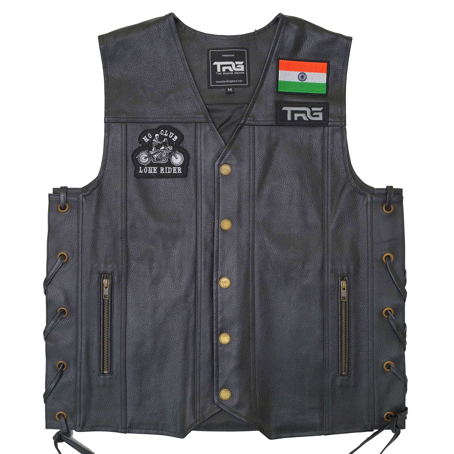 No Club Lone Rider Premium Embroidered Biker Patch | Iron-On & Sew-On | 3.07 × 3.35 Inches