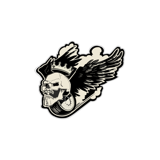 Skeleton Wings Sticker 2.1 × 2.5 Inches – Motorcycle Biker Sticker