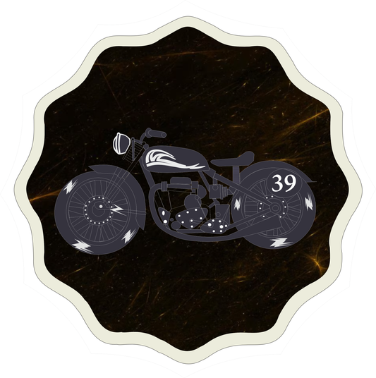 Wallpaper Background Bullet Type Bike Sticker 2.5 × 2.5 Inches