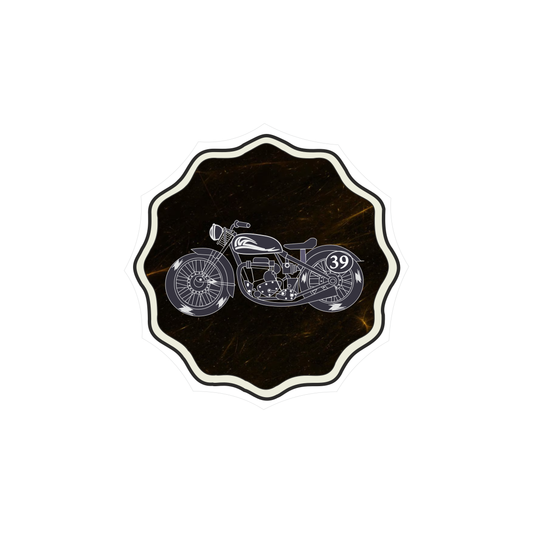 Wallpaper Background Bullet Type Bike Sticker 2.5 × 2.5 Inches