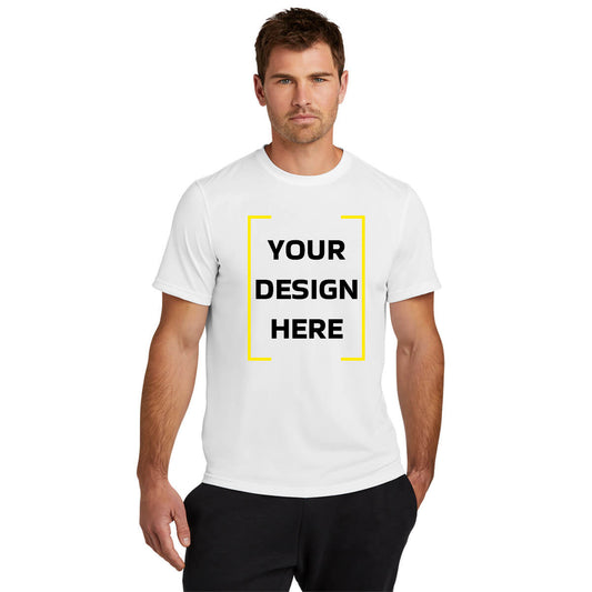 Customised Round Neck 100% Cotton Gsm=210 Tshirt  - White (Min QTY: 10)